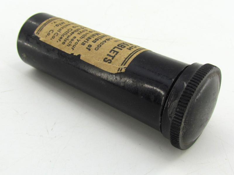 US WWII Tube with Atabrine Tablets