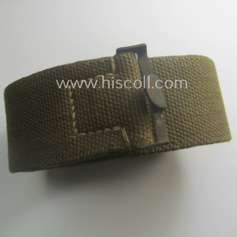 Superb, hardly used and/or early-war-period, WH (Heeres ie. LW etc.) 'tropical-issued'- and entirely 'web-based' belt (ie. 'Koppelriemen') being a maker-marked, '1942'-dated and/or 110 cms.-sized example