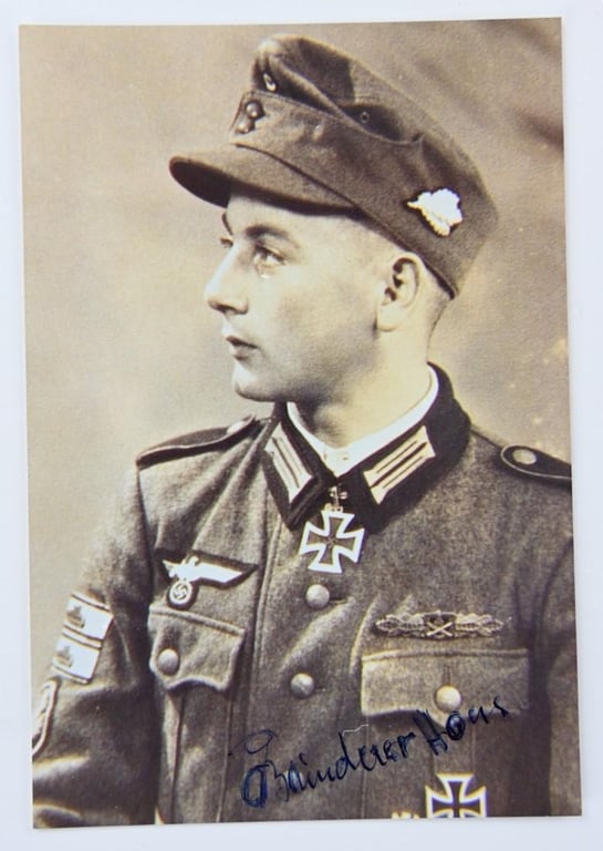 Signature of Wehrmacht Heer KC Recipient 'Hans Baindner'