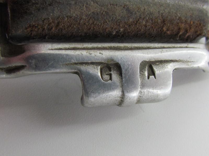 Early Wehrmacht leather equipment belt with aluminum hook (AG)