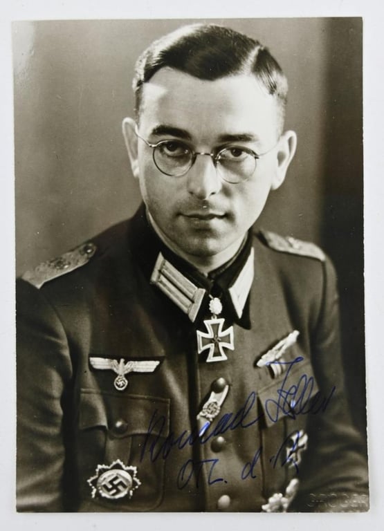 Signature of Wehrmacht Heer KC Recipient 'Conrad Zeller'