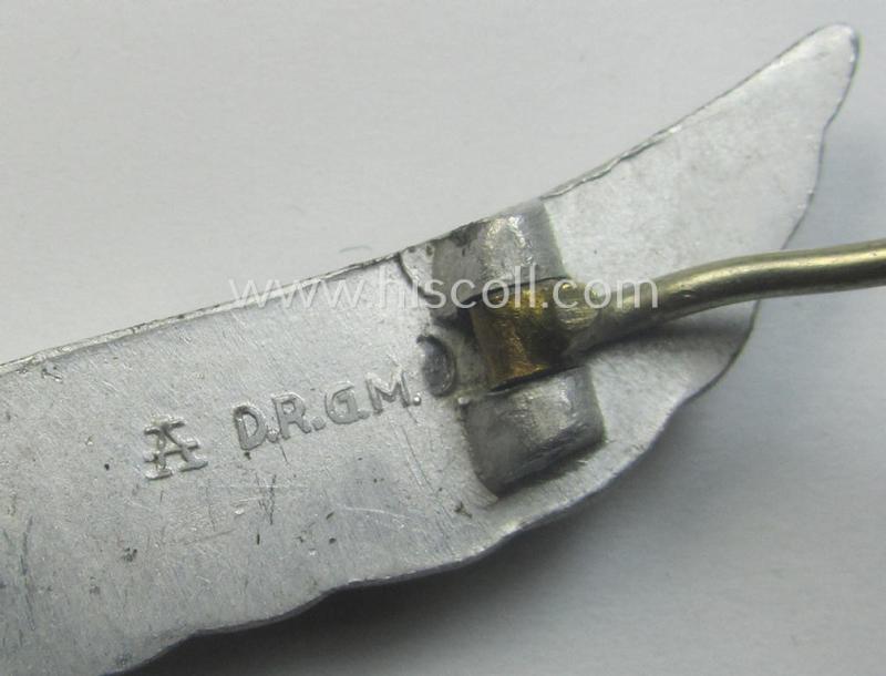 WH (LW) aluminium-based: 'Brustadler für Sommerrock' (being a neatly maker- ie. 'A'- or: 'Assmann'-marked specimen)