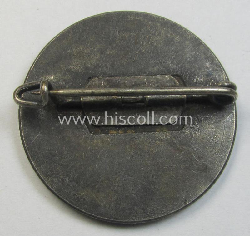 Superb - and scarcely encountered! - commemorative (and I deem) 'Buntmetall'-based 'HJ'-related 'tinnie' being a non-maker-marked example depicting a mountain-scene and flying 'HJ-Fahne' coupled with the text: 'Hochland-Lager 1935 - Lengries...