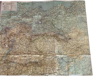 Original Third Reich Color ADAC STRASSENZUSTANDSKARTE VON DEUTSCHLAND...