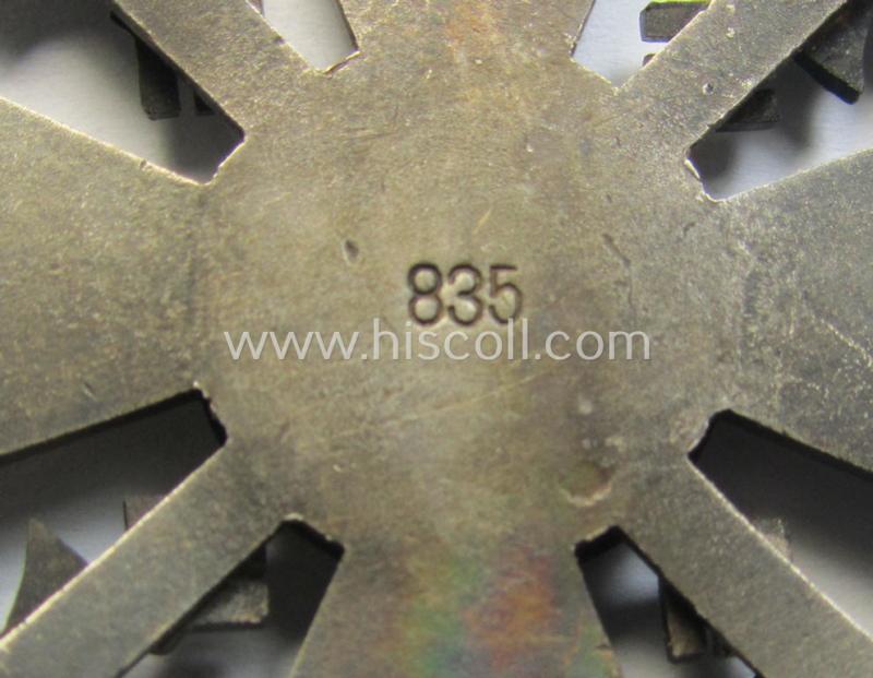 Stunning - just moderately worn but nevertheless rarely encountered! - 'Spanienkreuz mit Schwerten in Silber' being a clearly maker- (ie. '835'-) marked example that was produced by the maker (ie. 'Hersteller') 'Wilhelm Deumer'