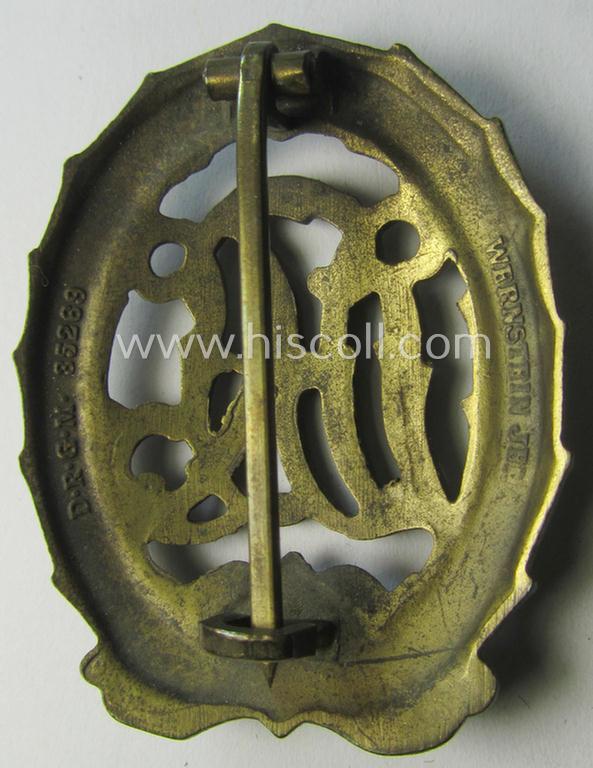 'Reichssportabzeichen DRL in Bronze' (or: DRL sports'-badge in bronze) being a maker- (ie. 'Wernstein - Jena'-) marked example