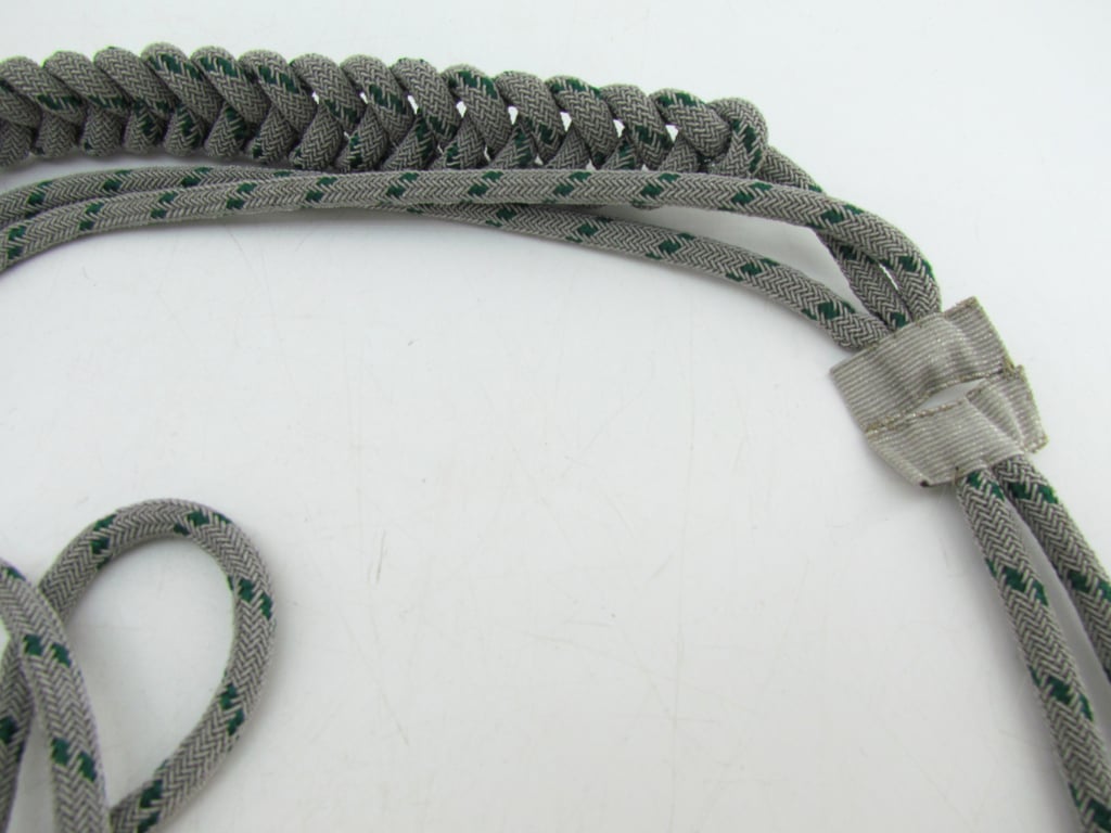 German Forestry (Forstdienst) Silver & Green Parade Lanyard – Fangschnur