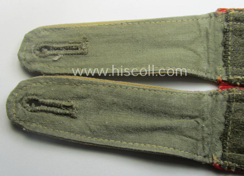 Truly worn and/or used pair of (early-war-period ie. truly 'DAK'-related!) WH (Heeres) NCO-type, 'tropical-pattern' shoulderstraps: 'Uffz. der Art.-Truppen'