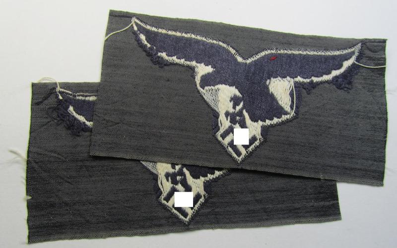 Superb, 'standard-issue'-type and neatly ('BeVo'-) woven, WH (Luftwaffe) enlisted-mens'- (ie. NCO-) type breast-eagle that comes in a 'virtually mint' condition