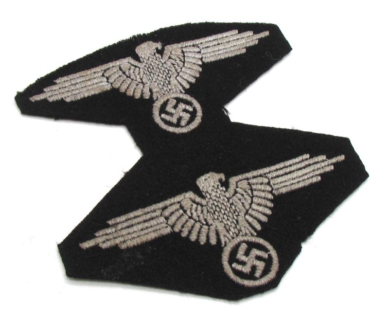 2x Waffen-SS Sleeve Eagles on a factory Sheet