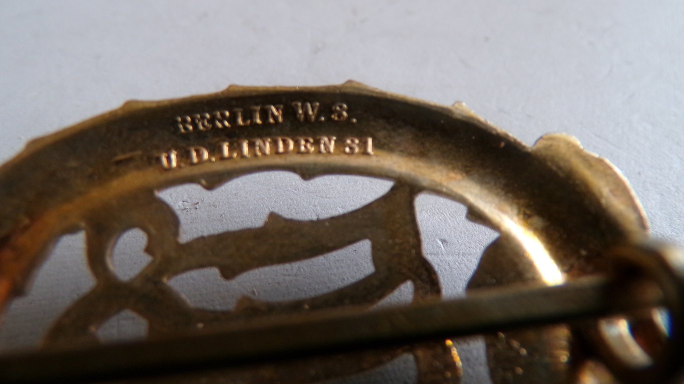 Deutsches Turn u Sportabz. 1919-1934 DRA in Gold