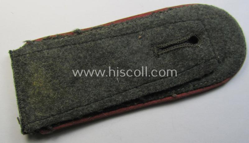 Attractive - albeit regrettably single - WH (Heeres) early- (ie. pre-war-) period- (ie. 'M36'- ie. 'M40'-pattern) NCO-type shoulderstrap as was intended for usage by an: 'Unteroffizier eines Panzerjäger-Abteilungs o. Regiments'