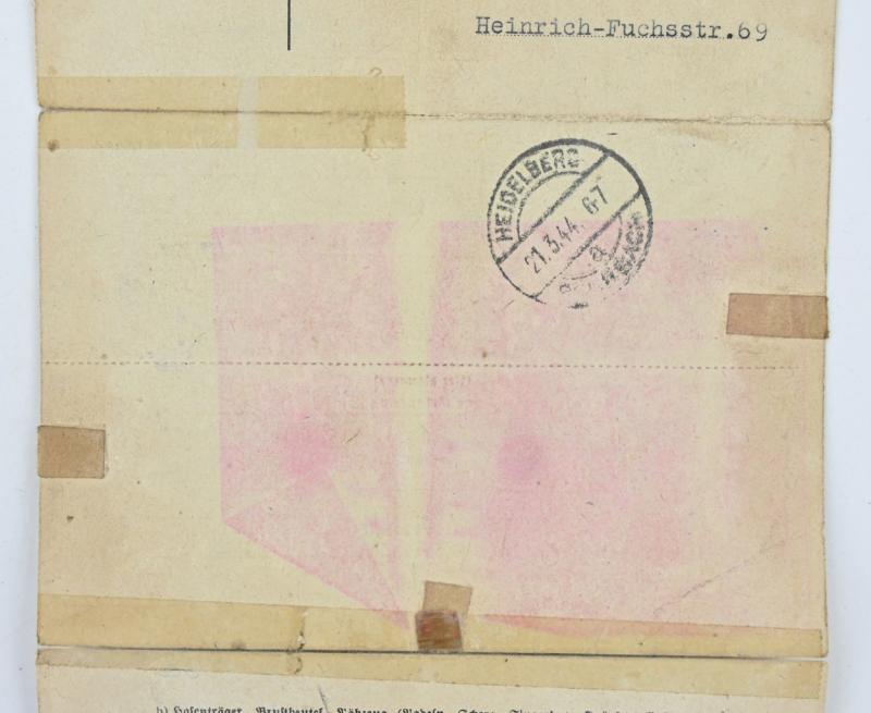 German Waffen-SS Report form Leibstandarte-SS