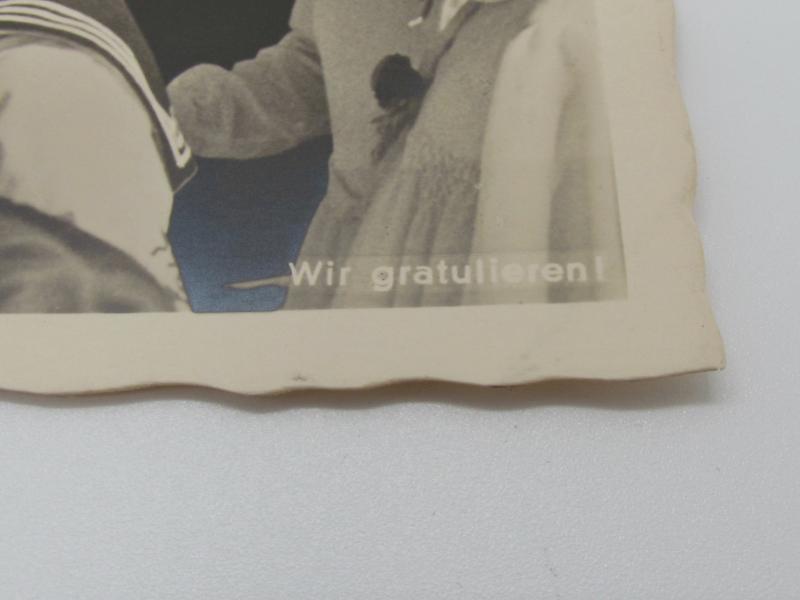 Postcard :  Adolf with entourage