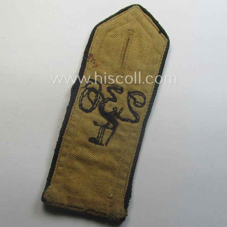 Early-pattern, 'HJ'- (ie. 'Hitlerjugend'-) shoulderstrap for usage by a: 'Hitlerjunge' who was attached to the: 'Oberbann 6 - Bann 236 I' (Bann 236 = 'Bann Friesland' situated in the 'Gebiet Nord-Nordsee')