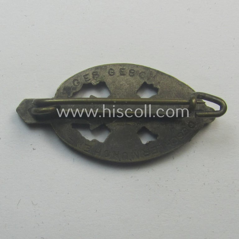 Membership-lapel-pin: 'Nationalsozialistischer Kriegsopferversorsung' (ie. 'N.S.K.O.V.') being a non-maker-marked example