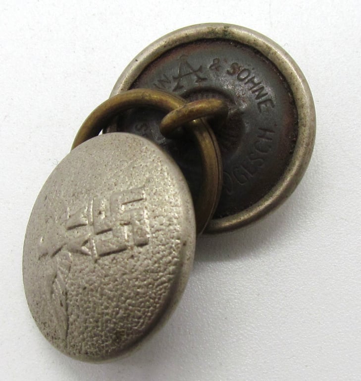 2 x Original German NSDAP (Nazi Party) Political Uniform Button