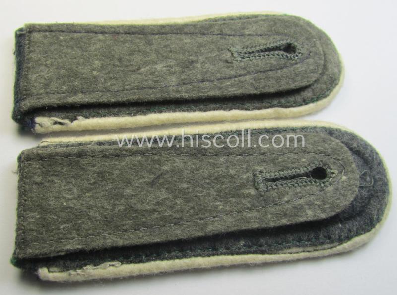 Attractive - and fully matching! - pair of WH (Heeres), pre- ie. early-war period- (ie. 'M36'- ie. 'M40'-pattern and/or rounded-styled) typical 'tailor-made' NCO-type shoulderstraps as was intended for an: 'Unteroffizier der Infanterie-Truppen...