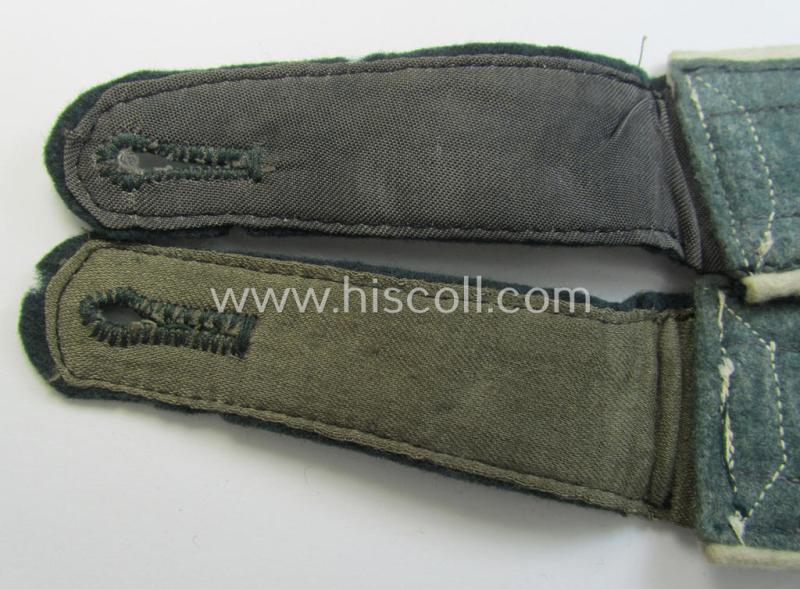 Attractive - and fully matching! - pair of WH (Heeres), early-war-period- (ie. 'M36'- ie. 'M40'-pattern, 'tailor-made') NCO-type shoulderstraps as was intended for usage by a: 'Feldwebel eines Infanterie-Regiments'