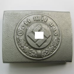 Police- (ie. 'Polizei') 'standard'-pattern, silver-toned- and (molded) zinc-based...