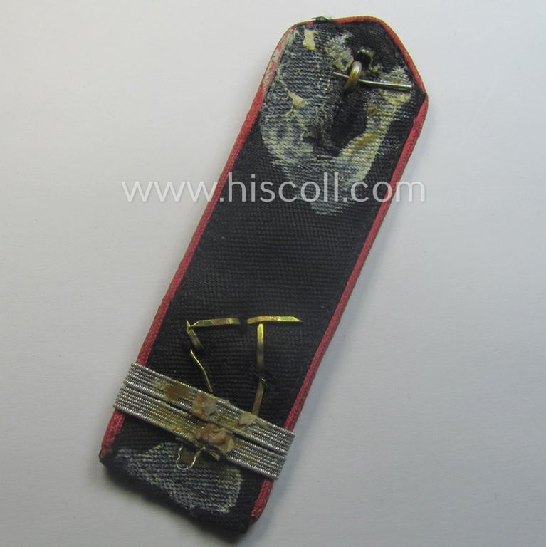 Single - and clearly worn - bright-pink-piped so-called: 'Motor-HJ'-shoulderstrap as intended for a: 'HJ-Hauptgefolgschaftsführer' who served within the 'Bann 738' (Bann 738 = 'Bann Strassburg' situated in the 'Gebiet Süd Baden')