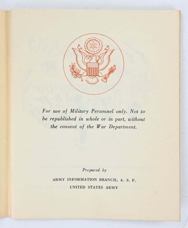 US WW2 Pocket Guide for France.