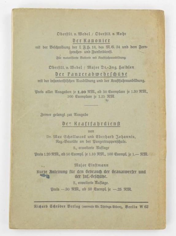 German WH Handbook "Reibert"