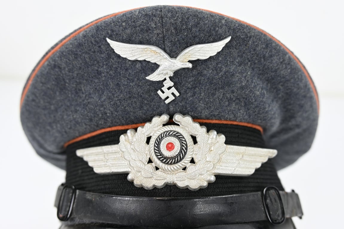 German LW EM/NCO Visor Cap 'Aufklärungsfliegerschule Hildesheim'