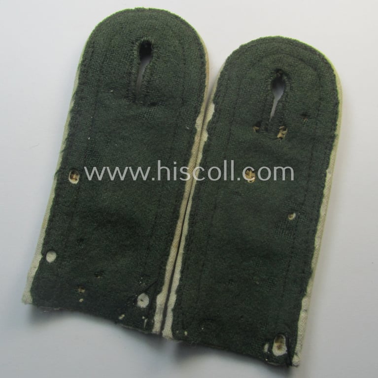 Pair of early- (ie. pre-) war-period WH (Heeres), 'M36'- (ie. 'M40-) pattern (rounded-style) and 'cyphered' NCO-type shoulderstraps as was intended for an: 'Unteroffizier u. Mitglied des Infanterie-Rgts. 12'