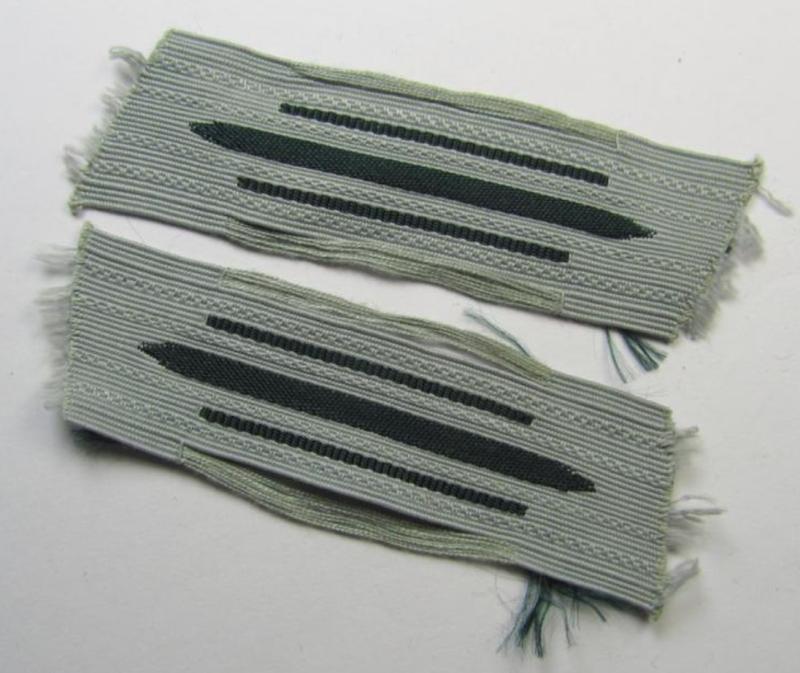 Neat - and fully matching! - pair of WH (Heeres) early- (ie. mid-war-) period collar-tabs or: 'Einheitskragenspiegel' (being of the desirable 'generic-type' to be used by all 'Heeres' branches of the 'Deutsche Wehrmacht')