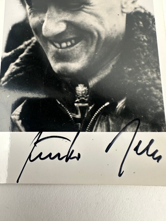 German post-war photo with orginal signature "Gunter Rall"