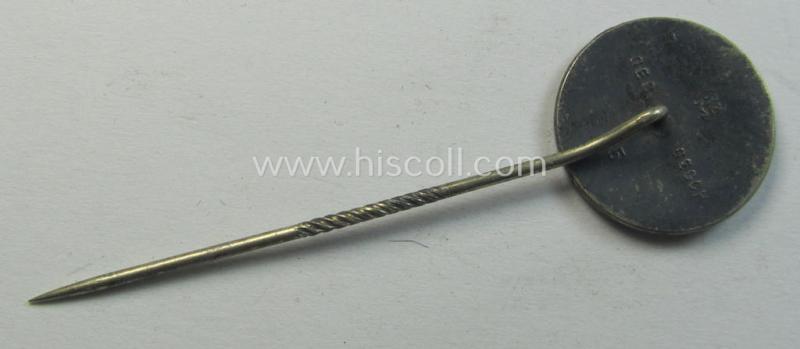 Attractive, so-called: N.S.V. (ie. 'Nationalsocialistische Volkswohlfahrt') membership-lapel-pin being an 'RzM - 35'-marked example as executed in silverish-black-toned 'Buntmetall'
