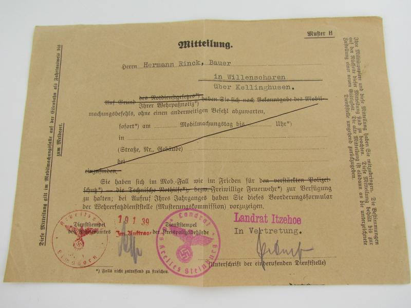 4x Paperwork with stamps