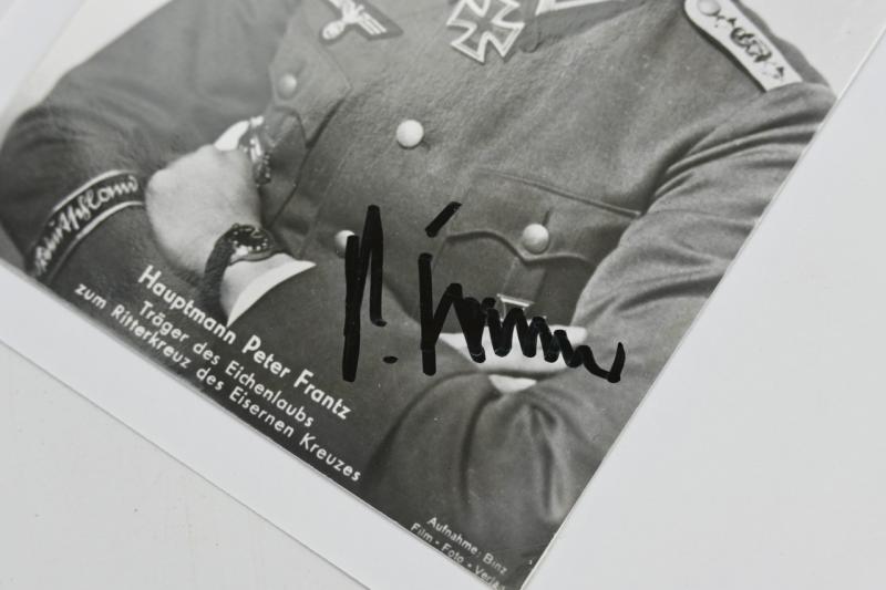 Signature of Wehrmacht (Heer) KC&OLC Recipient 'Peter Frantz'