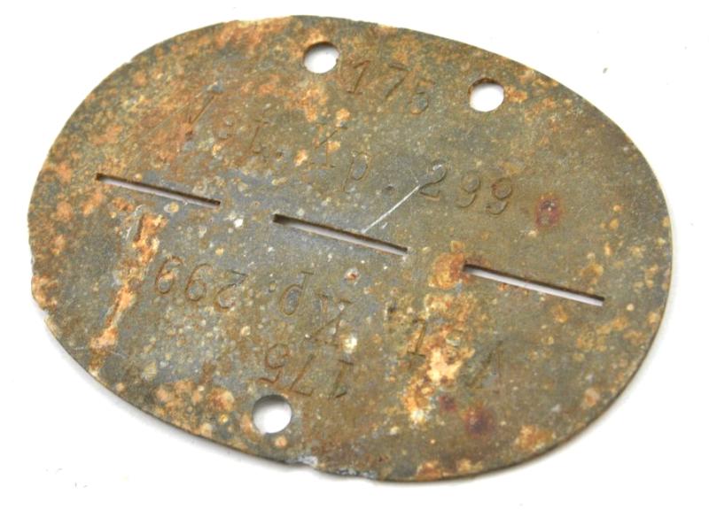 German WH Dog-Tag 'Vet.Kp. 299'