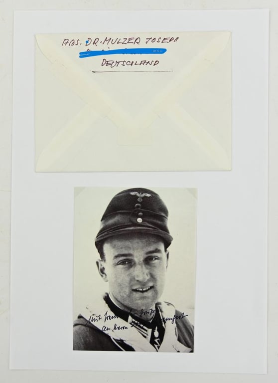 Signature of Wehrmacht Heer KC&OLC Recipient 'Josef-Georg Mulzer '