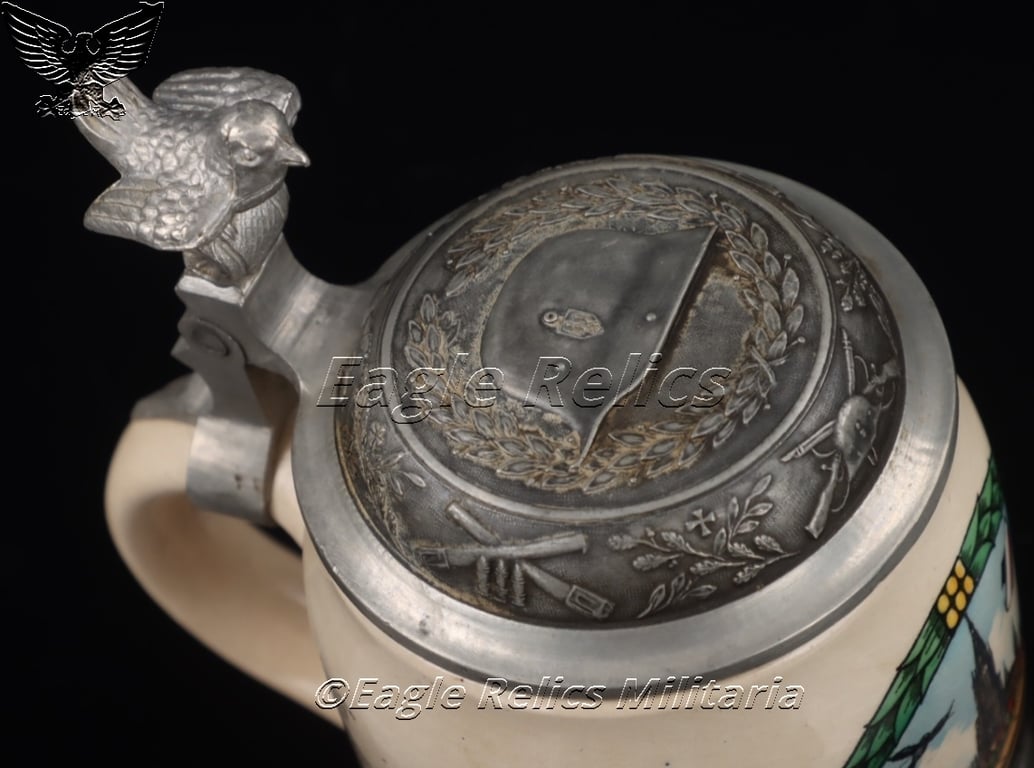 Wehrmacht reservist's beer mug - Pion. Batl. 45 Neu-Ulm