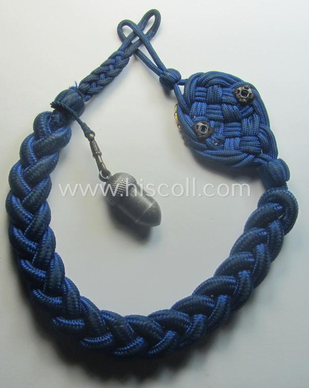 Rarely seen WH (Kriegsmarine) 'Schützenschnur für Gewehrschützen der 4. Stufe' (ie. naval rifle-shooting-lanyard of the fourth class) as was specifically intended for usage by the various 'Kriegsmarine'-troops