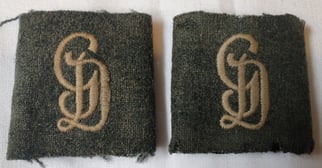 Wehrmacht 'Grossdeutschland' (GD) pair of slip on shoulder...