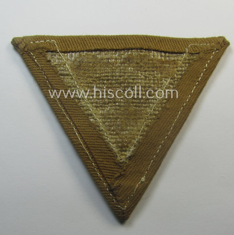 Attractive - and actually scarcely encountered! - piece of (I deem) SA- (ie. 'Sturmabteilungen') related arm-insignia, being a so-called: 'Ehrenwinkel für Altgediente Kämpfer o. Angehörigen der SA' (ie. honor-chevron for old campaigners)