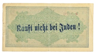 German Third Reich era reprinted banknote 'Kauf nicht...