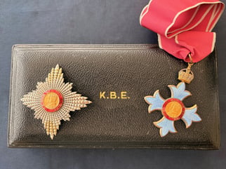 K.B.E NAMED CASED MEDAL SET KNIGHT COMMANDER OF...