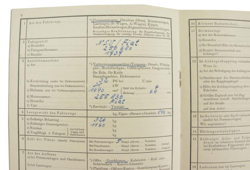 German Vehicle Registration Form