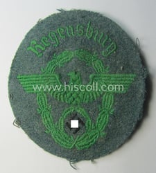 'Polizei o. Gendarmerie'-related arm-eagle (ie. 'Ärmeladler'): 'Gendarmerie Regensburg'