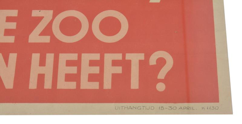 Dutch NSB Poster 'Moeder is dat nu het Tweede Front waar pappie zoo vaakgesproken heeft?'
