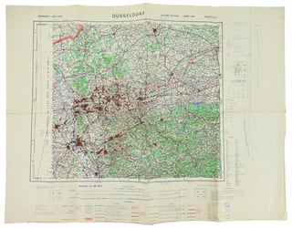British WW2 Roadmap Dusseldorf Germany