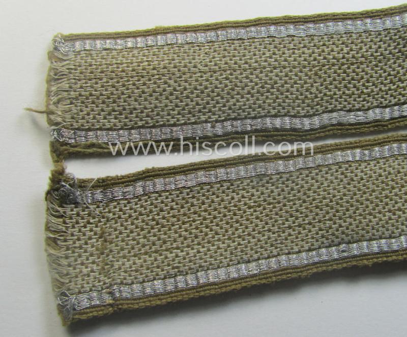 WH (Heeres), 'BeVo'-flat-wire-woven, 'FHH-Ärmelstreifen' (ie. cuff-title), as was intended for member serveing within the: '60. Pz-Gren.-Div.' “Feldherrnhalle”