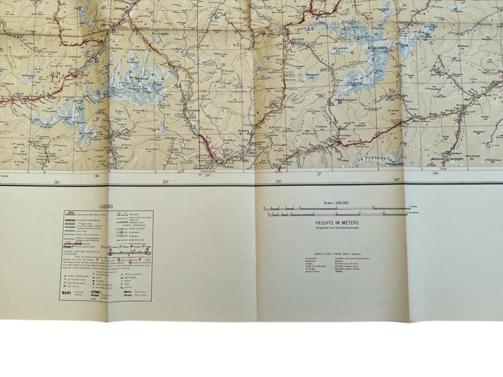 US WWII Road Map for the Italian Campaign ( Sheet nr 2 )