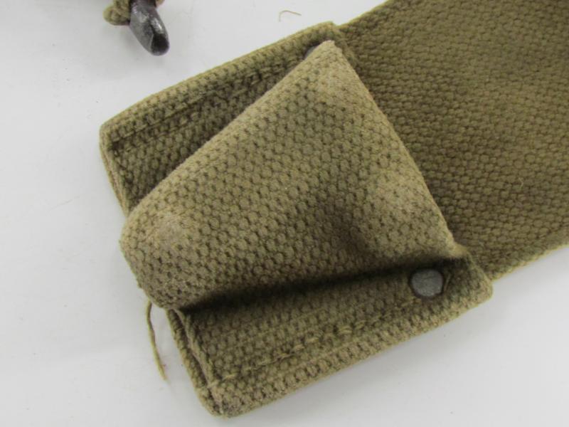 British WWII Wire Cutter in ( Blancoed ) Webbing Cover