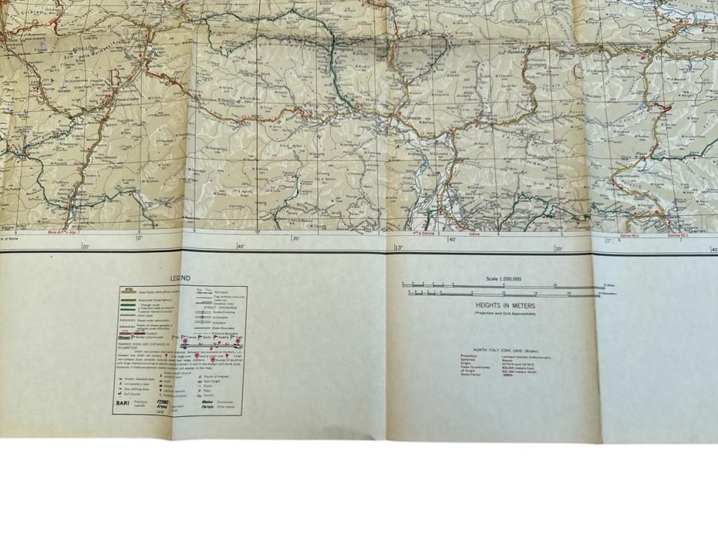 US WWII Road Map for the Italian Campaign ( Sheet nr 3 )